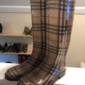 Burberry rain boots